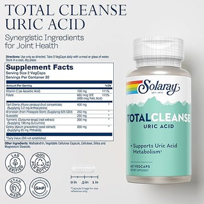 Total Cleanse Uric Acid 60VegCaps by Solaray