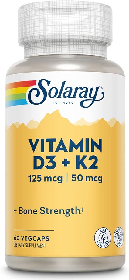 Vitamin D3 + K2 60VegCaps by Solaray