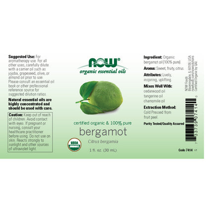 Bergamot Oil Organic 1oz by Now
