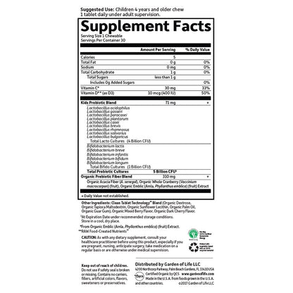 Dr. Formulated Probiotics Kids+ Berry Cherry SS by Garden of Life