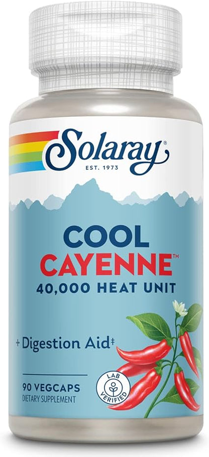 Cool Cayenne 40,000 HU 600mg 90VegCaps by Solaray