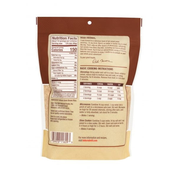 Brown Rice Hot Cereal 26oz by Bob's Red Mill