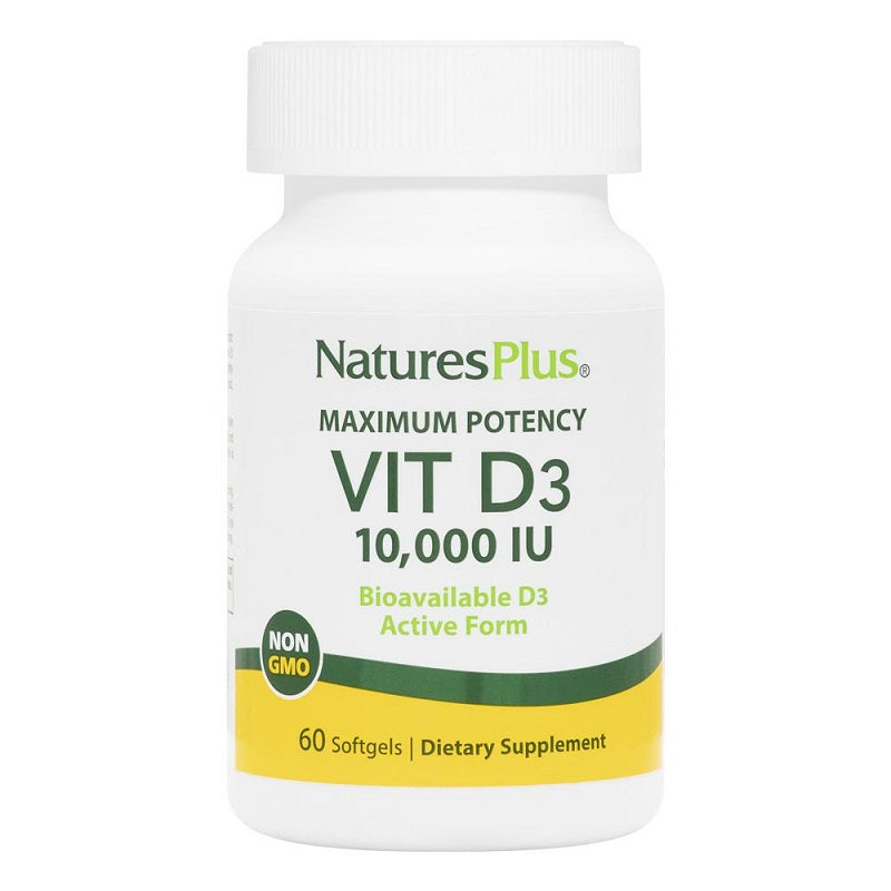 Vitamin D3 10,000 IU 60sg by NaturesPlus