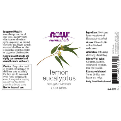 Lemon Eucalyptus Oil 1oz by Now