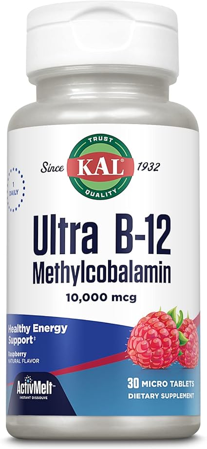Ultra B-12 Methylcobalamin 10,000mcg 30MicroTabs by Kal