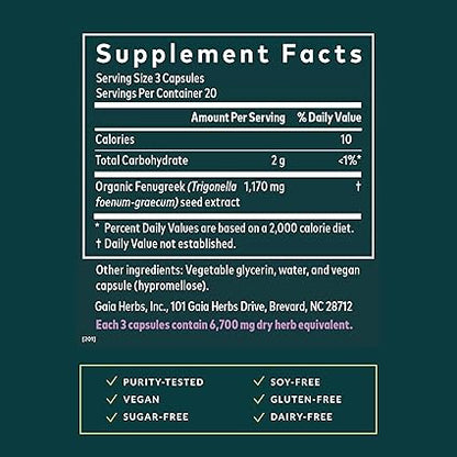 Fenugreek Seed Liquid Capsules by Gaia Herbs