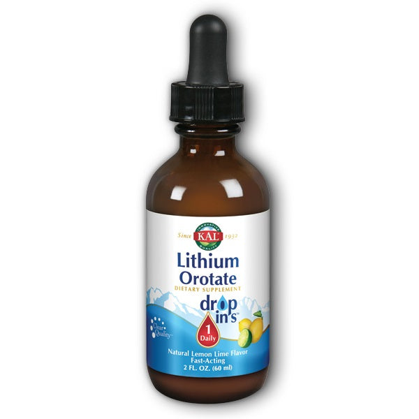 Lithium Orotate Liquid 2oz Lemon Lime by Kal