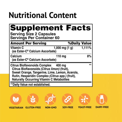 Ester-C with Bioflavonoids 500mg 120caps by American Health