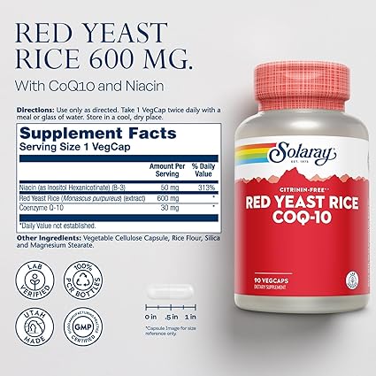 Red Yeast Rice CoQ-10 90VegCaps by Solaray