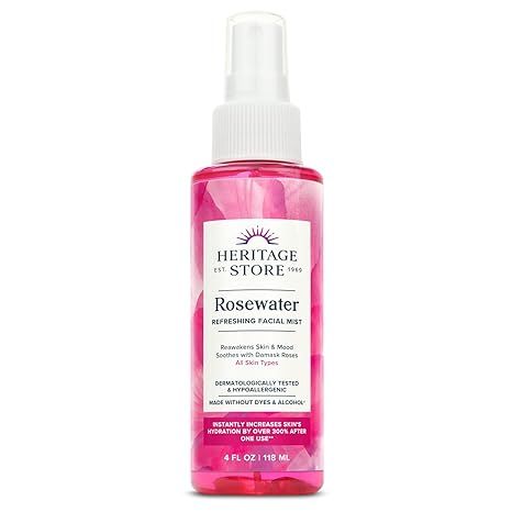 Rosewater Spray 4oz by Heritage Store