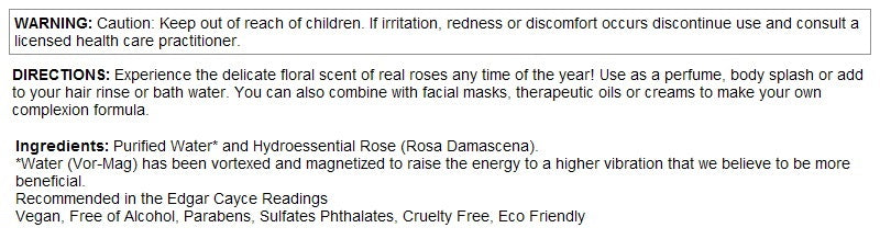 Rosewater Spray 8oz by Heritage Store