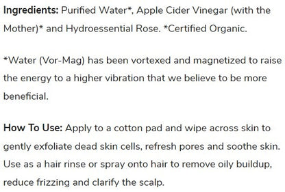 Rosewater Vinegar Spray 8oz by Heritage Store