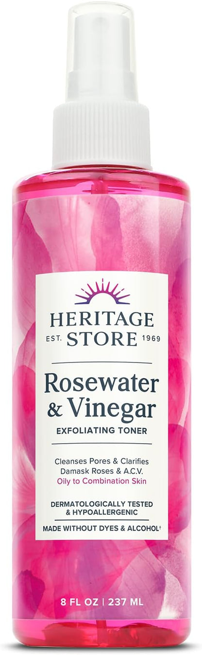 Rosewater Vinegar Spray 8oz by Heritage Store