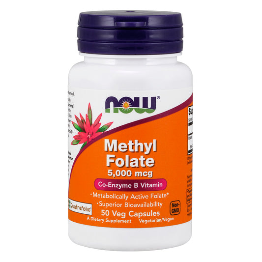 Methyl Folate 5,000mcg 50VegCaps by Now