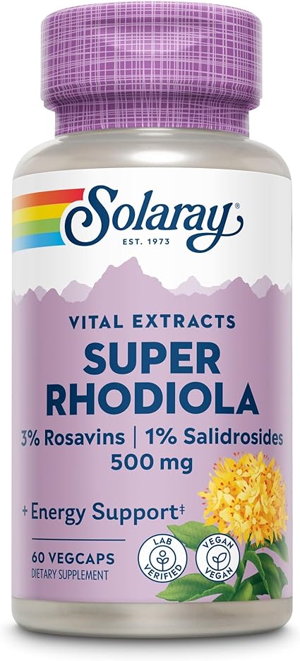 Rhodiola Root Extract 500mg 60VegCaps by Solaray