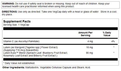 Lutein Eyes 18mg 30VegCaps by Solaray