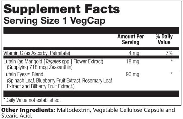 Lutein Eyes 18mg 30VegCaps by Solaray