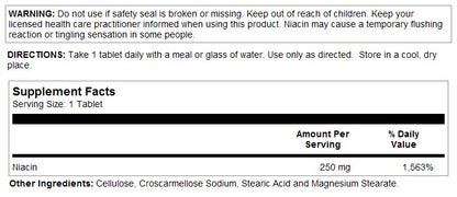 Niacin 250mg 100tabs by Kal