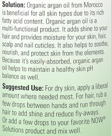 Organic Argan Oil 4oz by Now