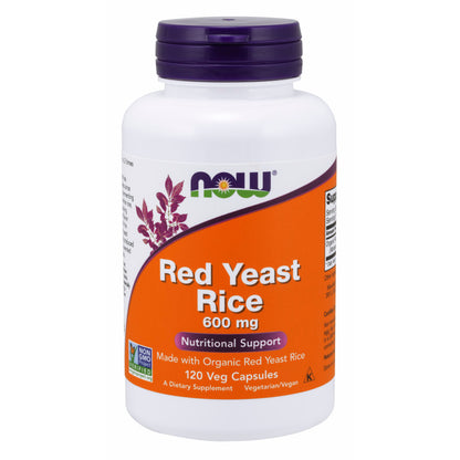 Red Yeast Rice 600mg 120VegCaps by Now