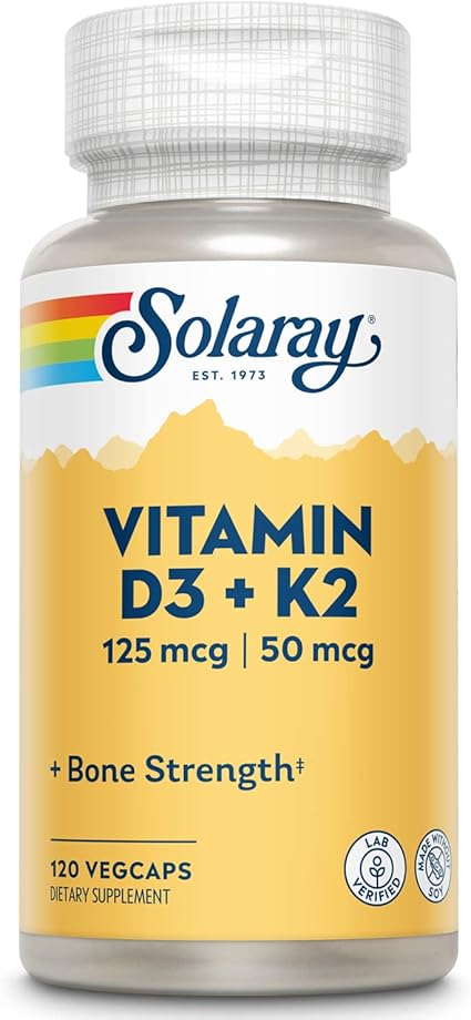 Vitamin D3 + K2 120VegCaps by Solaray