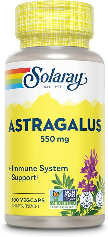Astragalus Root Organic 550mg 100VegCaps by Solaray