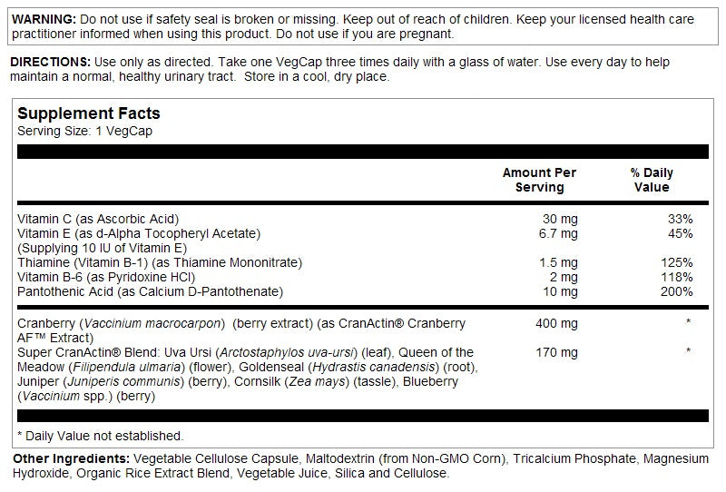 Super CranActin 120VegCaps by Solaray