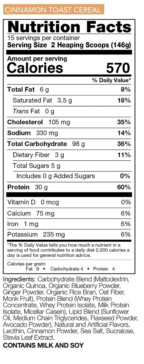 Clean Gainer Cinnamon Toast Cereal 5lb by Rival Nutrition