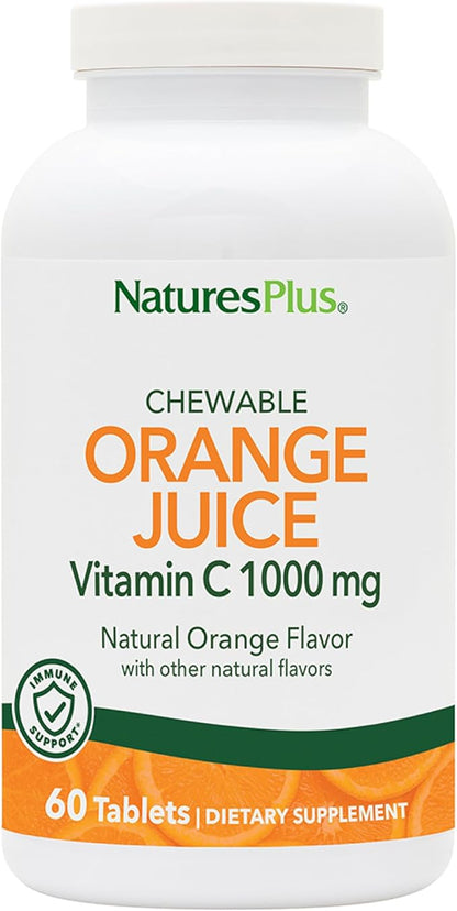 Orange Juice Vitamin C 1,000mg 60 Chewables by NaturesPlus