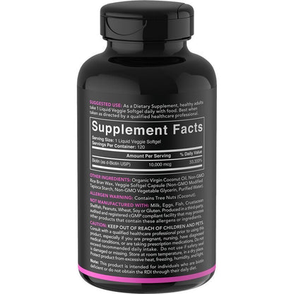 Biotin 10,000mcg 120sg by Sports Research