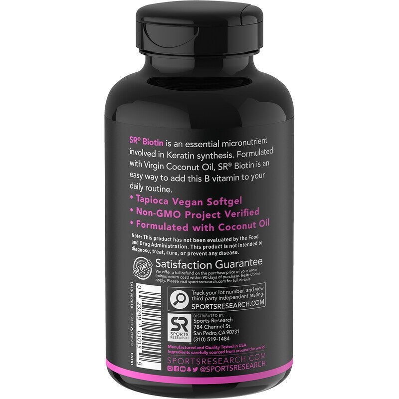 Biotin 10,000mcg 120sg by Sports Research