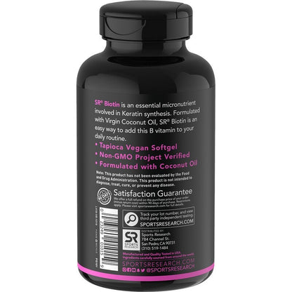 Biotin 10,000mcg 120sg by Sports Research