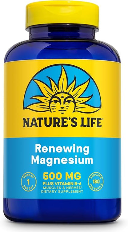 Magnesium 500mg 180VegCaps by Nature's Life