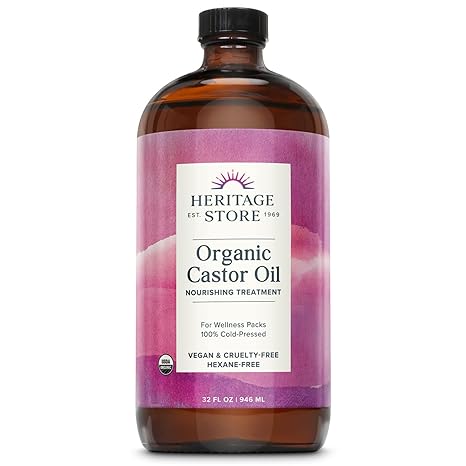 Castor Oil Organic 32oz by Heritage Store