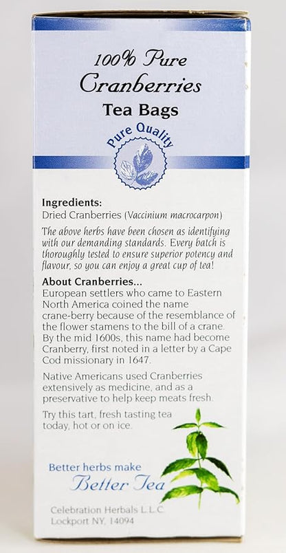 Cranberries Tea Bags by Celebration Herbals