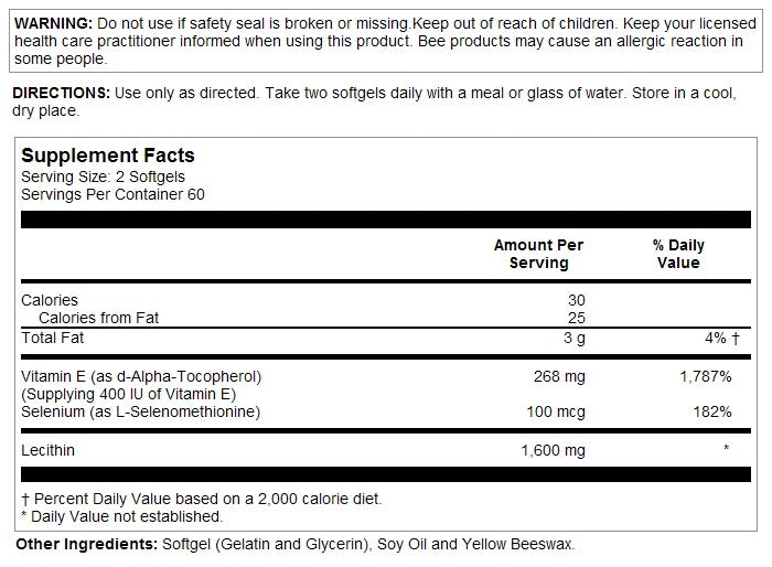 Bio E + Selenium 400 IU 120sg by Solaray