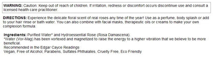 Rosewater Spray 2oz by Heritage Store