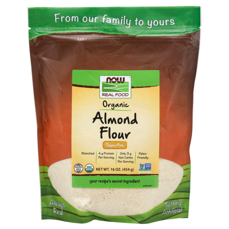Almond Flour Organic 16oz by Now