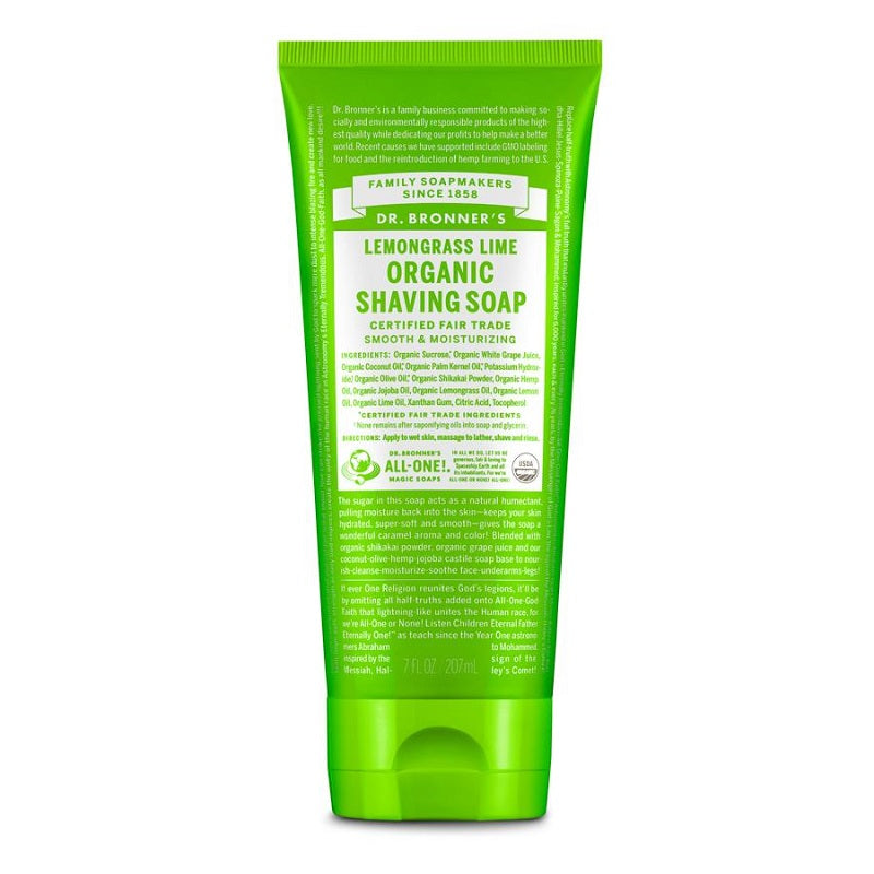 Shaving Soap Lemongrass Lime by Dr. Bronner’s