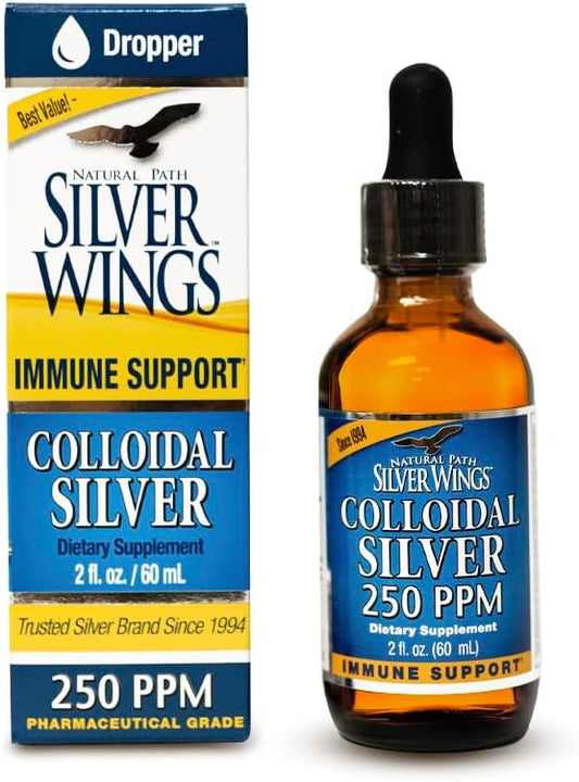 Colloidal Silver 250PPM 2oz Dropper by Natural Path Silver Wings