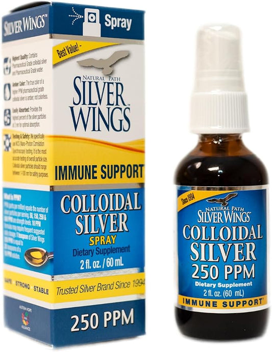Colloidal Silver 250PPM 2oz Spray by Natural Path Silver Wings