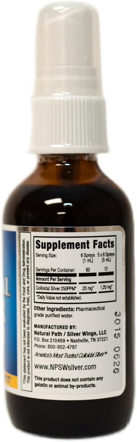 Colloidal Silver 250PPM 2oz Spray by Natural Path Silver Wings