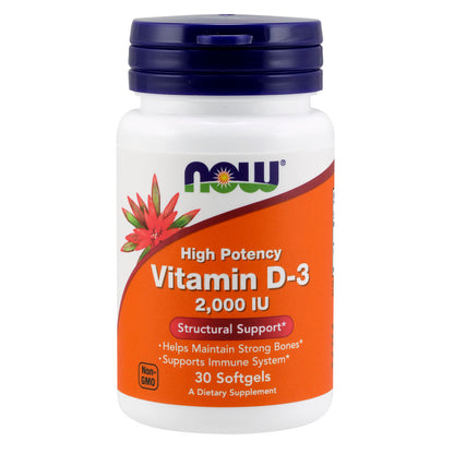 Vitamin D-3 2,000 IU 30sg by Now