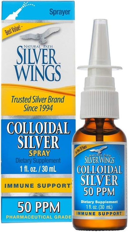 Colloidal Silver 1oz Nasal Spray by Natural Path Silver Wings