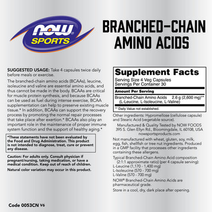 Branched-Chain Amino Acids 120VegCaps by Now