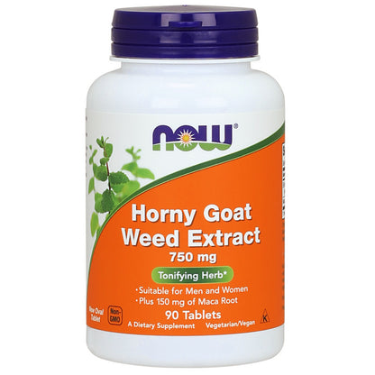 Horny Goat Weed Extract 750mg 90tabs by Now