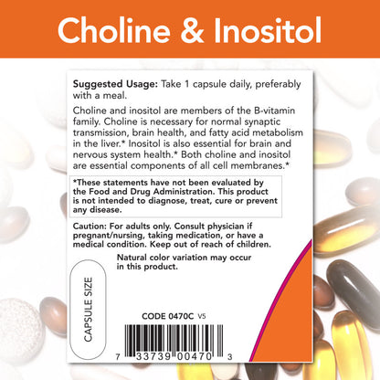 Choline & Inositol 100VegCaps by Now