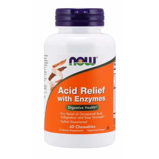Acid Relief with Enzymes 60 Chewables by Now