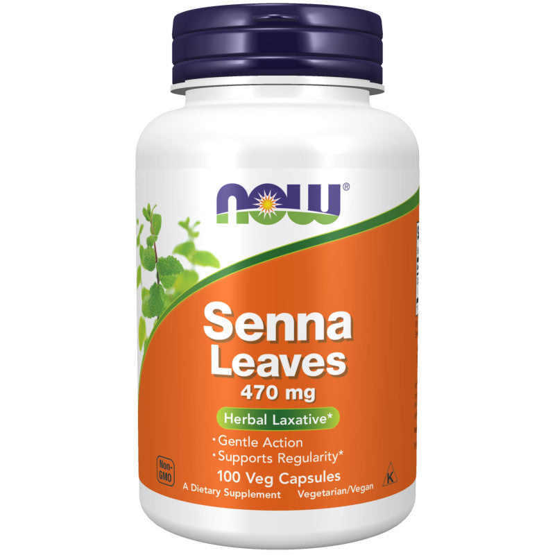 Senna Leaves 470mg 100VegCaps by Now