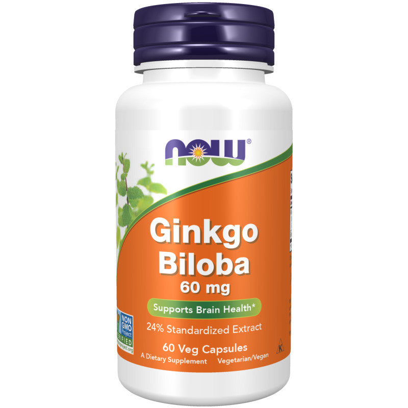Ginkgo Biloba 60mg 60VegCaps by Now